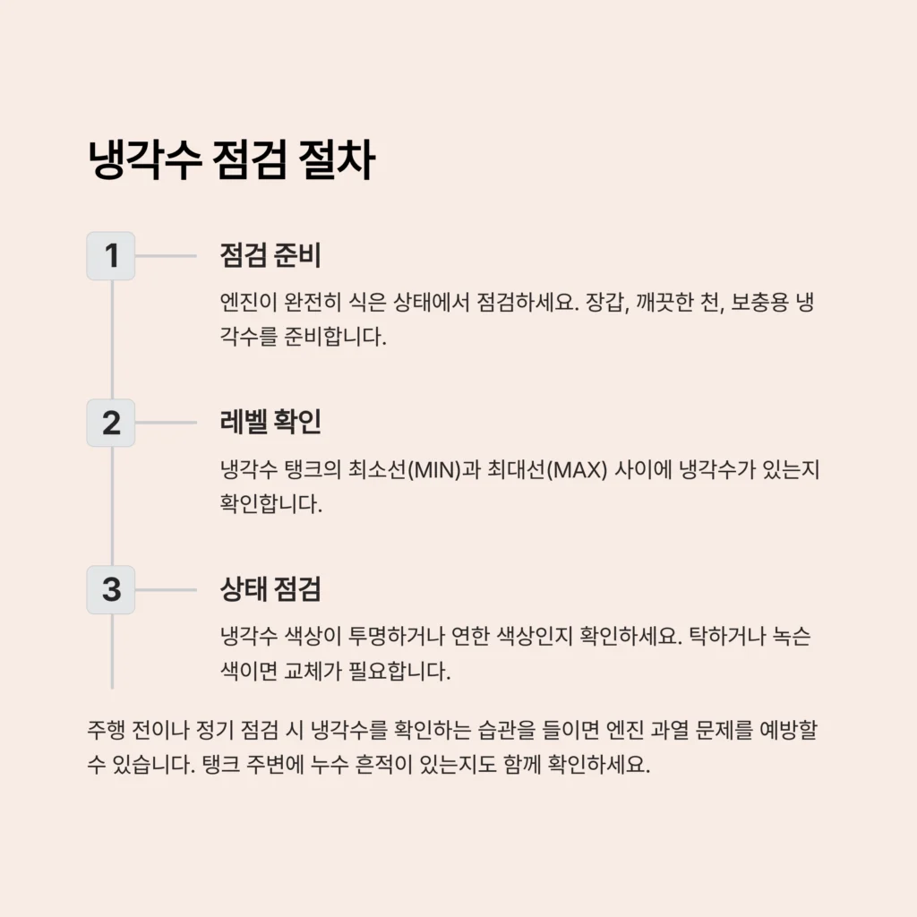자동차 냉각수 관리방법