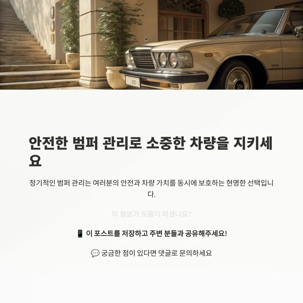 자동차 범퍼 관리