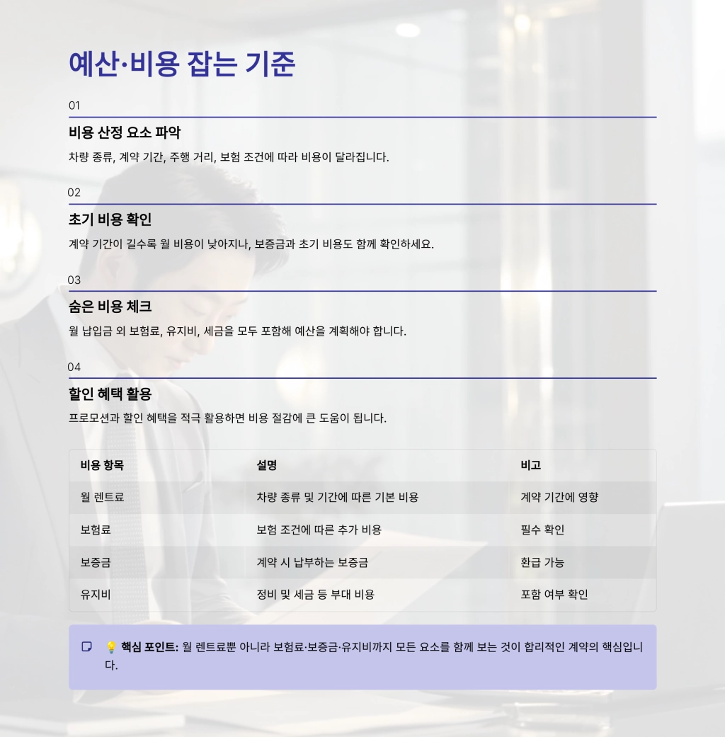 장기렌트 가격비교