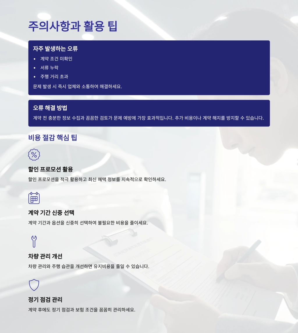 장기렌트 가격비교